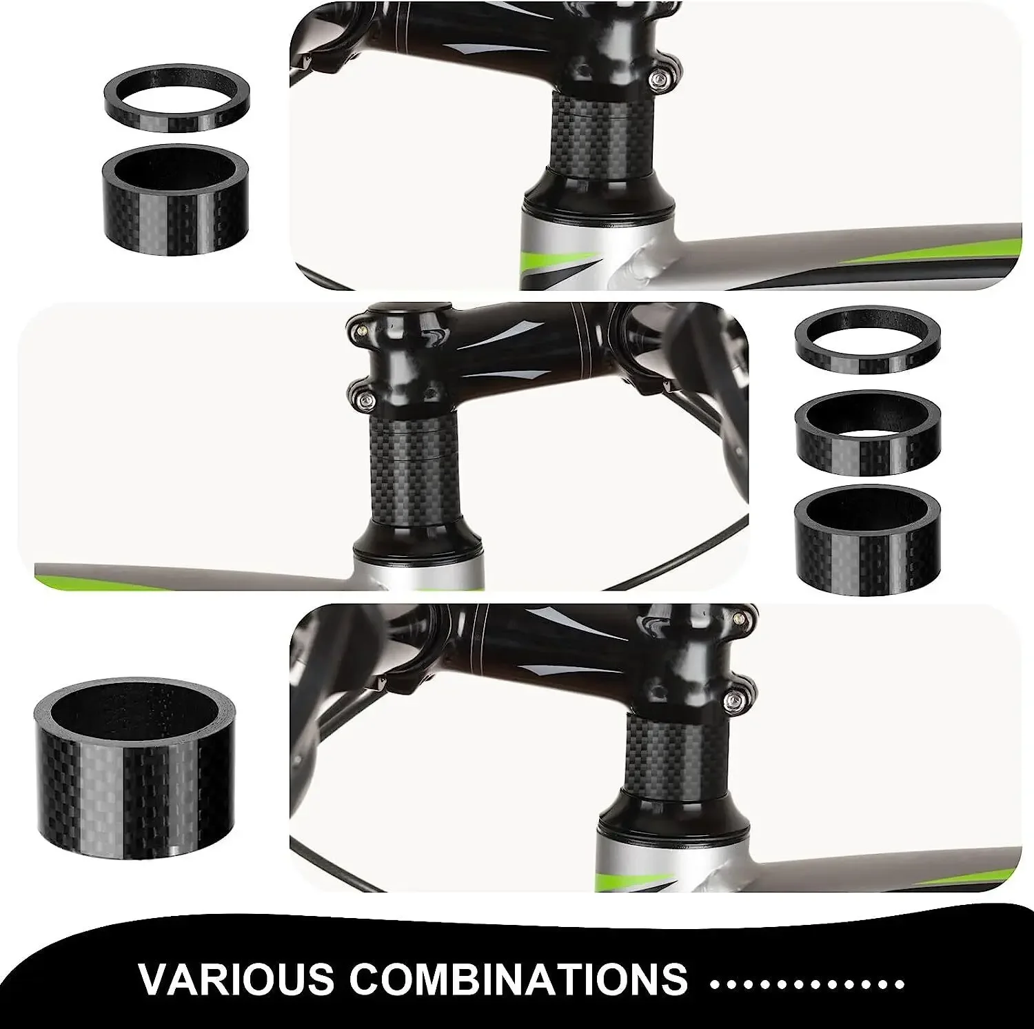 Bike Headset Washer Bicycle Stem Spacers bicycle headset bicycle spacer 1 1/8 Mountain Road Bike Headset Washer Fork Spacer Bicycle Accessories