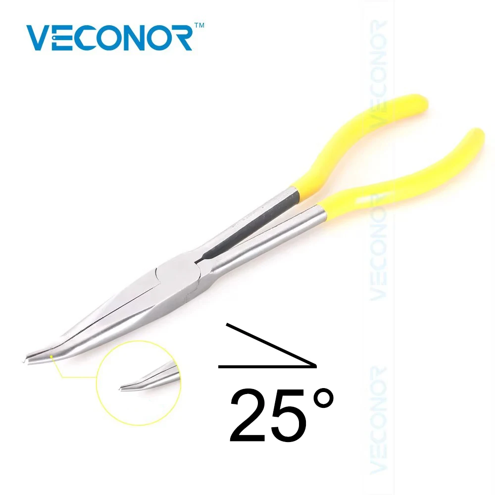 11" Long Nose Pliers Bent Nose Plug Cable Puller Long Needle Pliers Wire Cutter Hose Clamp Hand Tools hand tools wire cutter wire cutting pliers wire pliers universal pliers multifunctional pliers mini pliers cutting pliers multifunctional tools