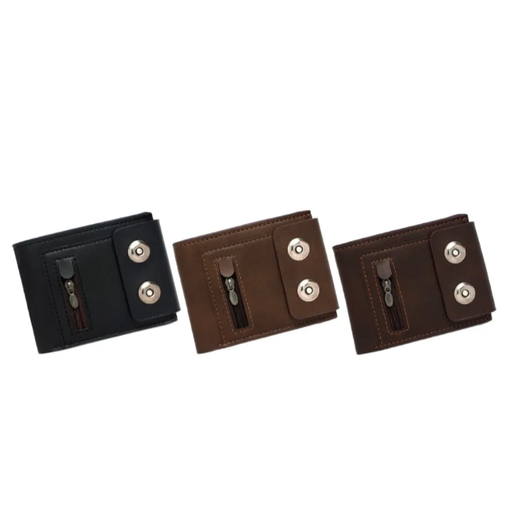 Portafoglio da Uomo in Pelle PU Portatile, Antifurto con Chiusura Magnetica, Porta Carte di Credito di Grande Capacità con Cerniera, Regalo - immagine 6