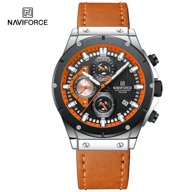 

Top Brand NAVIFORCE Men's Watches Waterproof Luminous Dial Sport Male Quartz Wristwatch Luxury Chronograph Clock Reloj Hombre