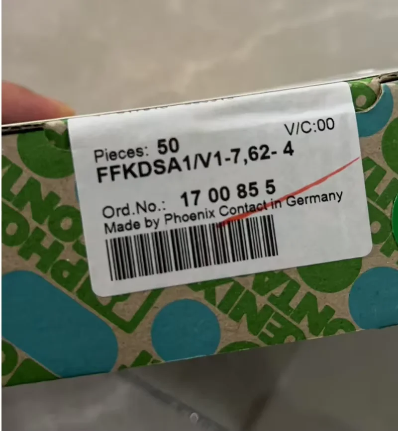 피닉스컨택트 새 제품 100% 재고 있음 FFKDSA 1/ V1-7.62-4 1700855 PCB 터미널 블록 4P 7.62 MM