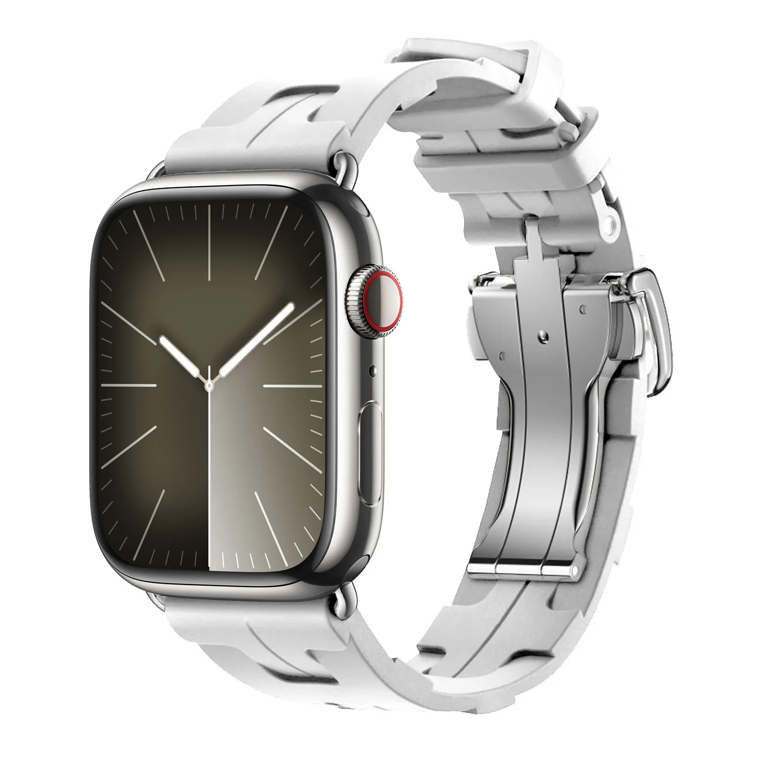 Kilim Single Tour Silicone Watch Strap with Logo and Folding Buckle