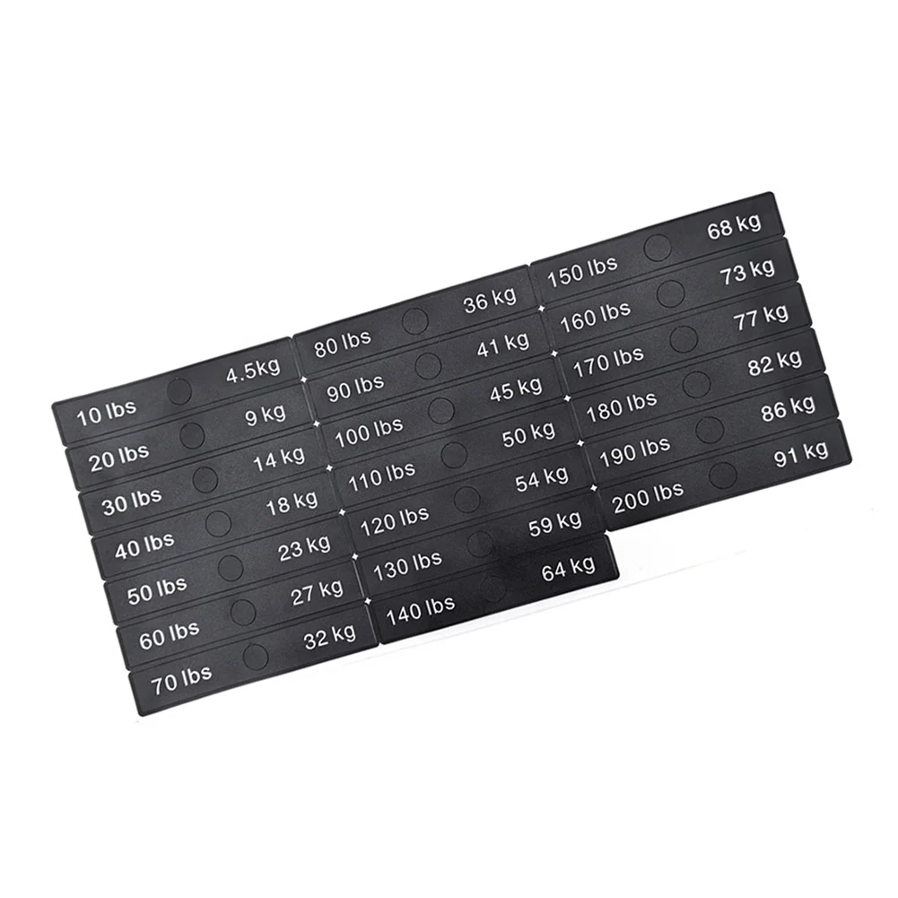 10LB-200LB/340LB Fitness Equipment Weight Identification Stickers PP Plastic Number Weight Stack Label Gym Weight Block Parts 5