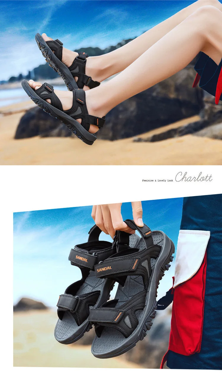 45.9US $ |Devo 2015 Male Fashion Casual Sandals Ankle Buckle Strap Men  Summer Beach Sandals, Erg… | Men leather sandals fashion, Pretty sandals, Mens  sandals casual