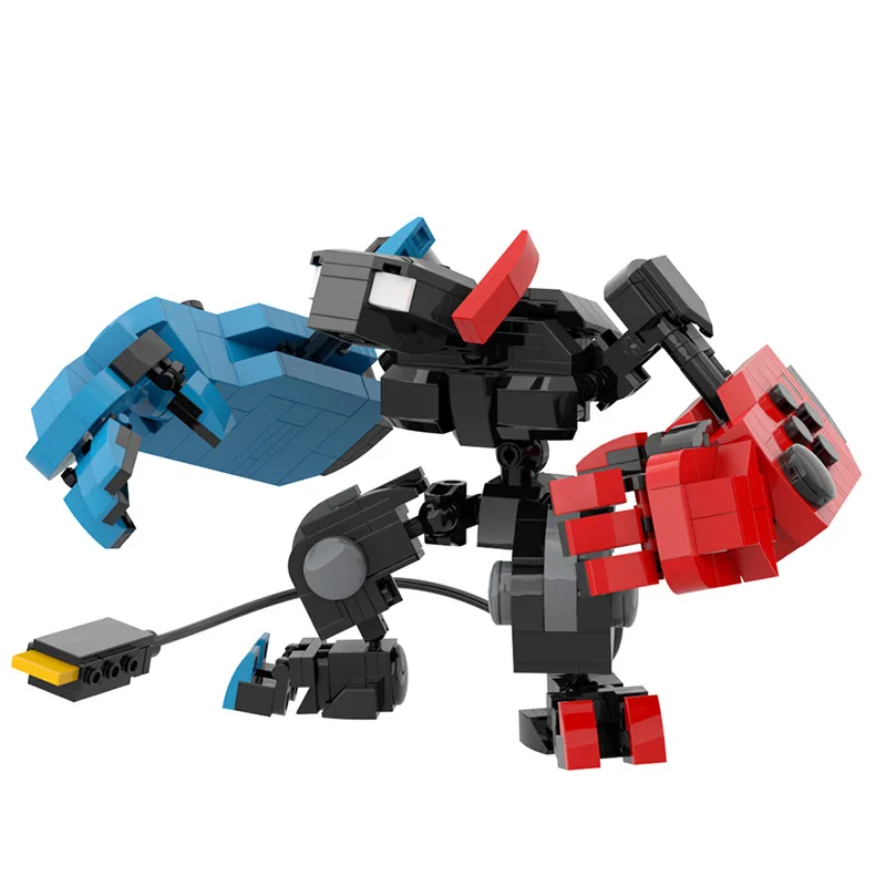 Game Console Transforming Mech Creative Building Block Toy Set, Children's Desktop Bricks