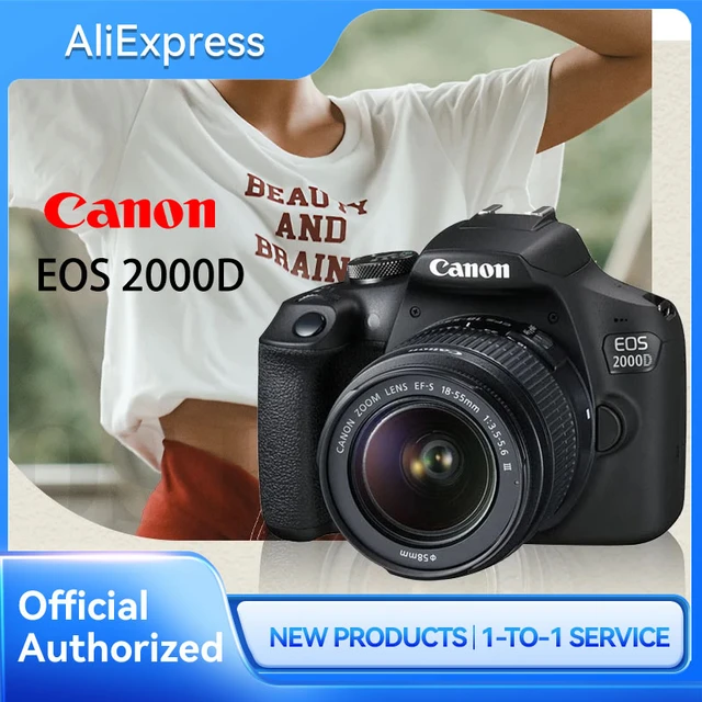 Full Hd Canon Eos 2000D / Rebel T7 Dslr Camera + 18-55mm Lens at