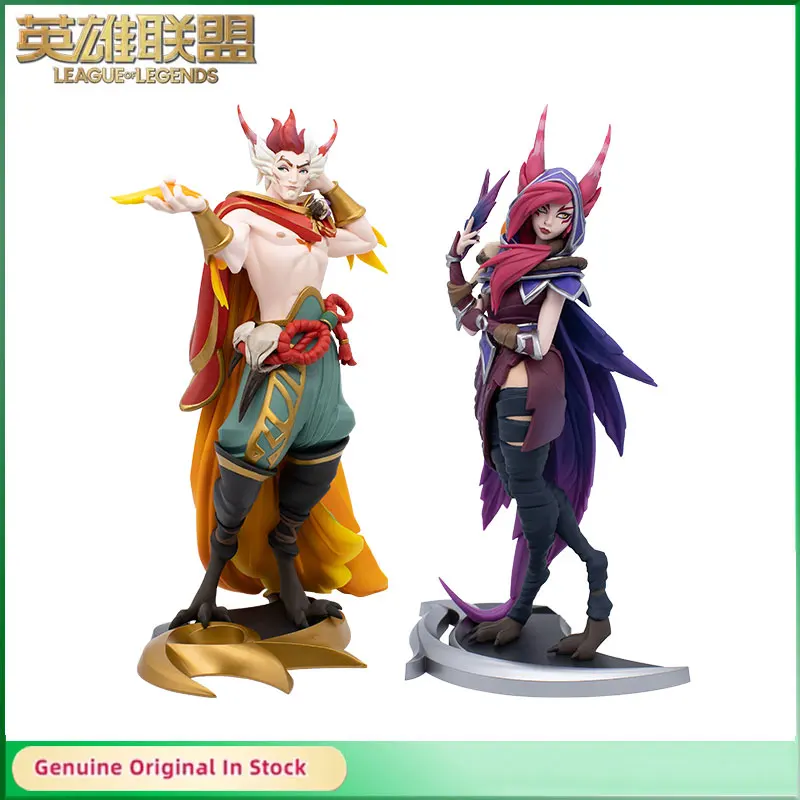 

Original LOL League of Legends Xayah Rakan The Charmer Game Dramatist Statues Action Figure Ornaments Model Toys Gifts