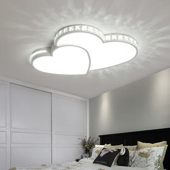 Modern Heart Shaped Ceiling Lights Crystal LED Flush Mount Lamp Cartoon Children\'s Room Living Room Bedroom Lamp Fixture 3