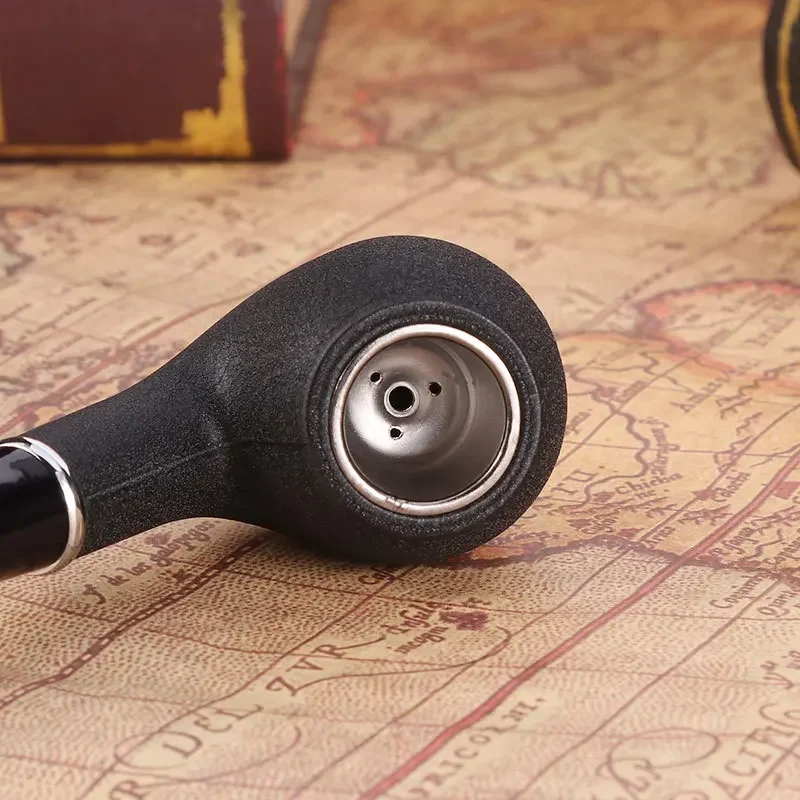 Vintage Durable Wood Curved Tobacco Cigar Cigarette Pipes Smoking Pipe Black Gifts Smoking Accessories