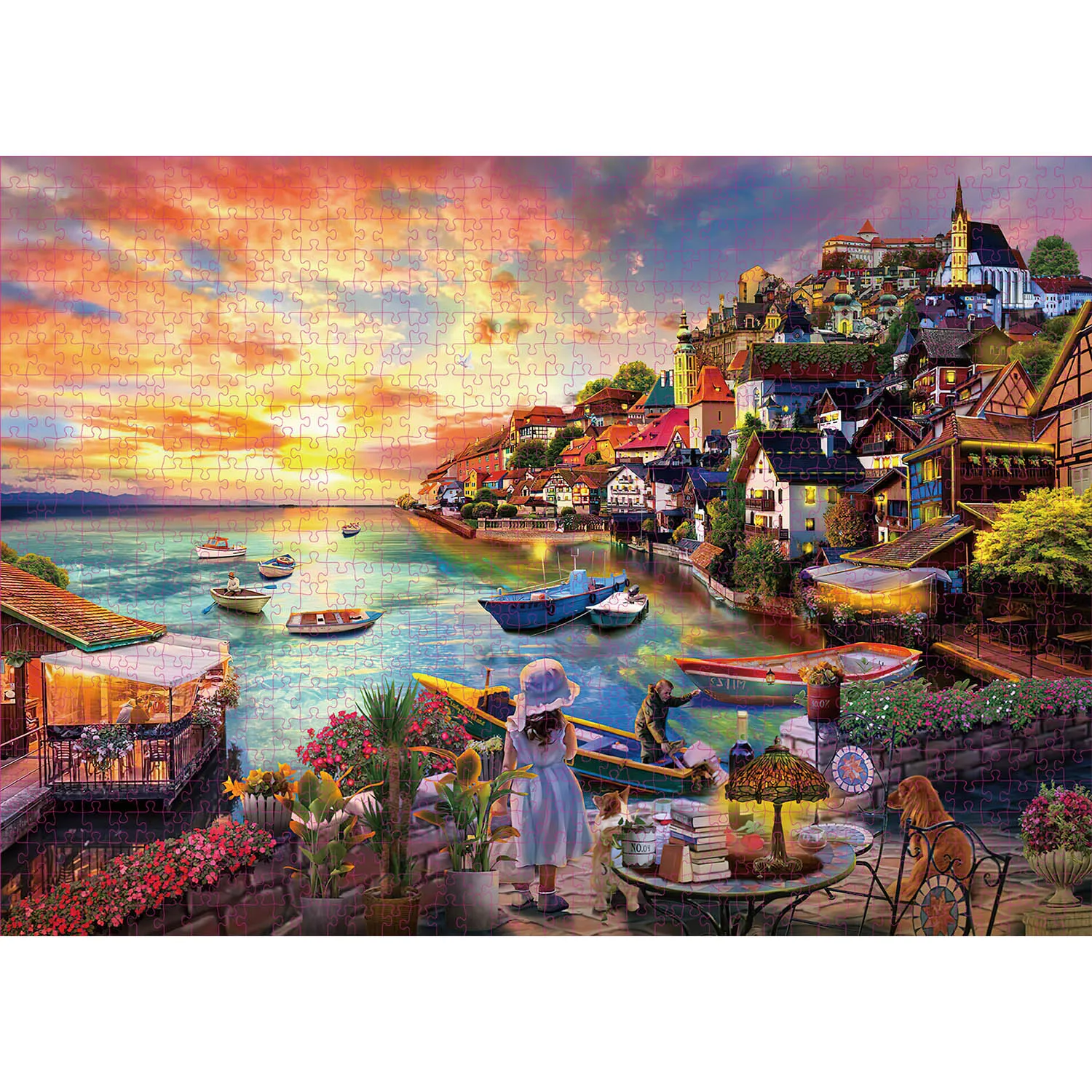 1000 Pieces Summer Lake Jigsaw Puzzles For Adults Home Decor Games Family Fun Floor Puzzles Educational Toys For Kids wooden jigsaw puzzles jigsaw puzzles mini jigsaw puzzle educational puzzles paper puzzle toys