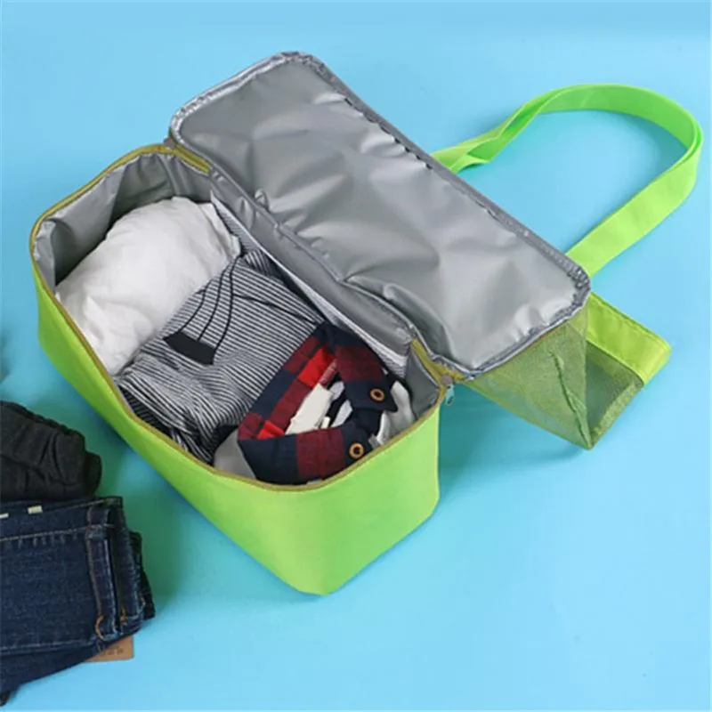 2 In 1 Women Large Mesh Beach Bag Transparent Double-layer Insulation Picnic Oxford Cloth Bag Holiday Shopping Park Sports Bags