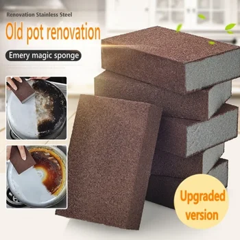 Wonder Magic Sponge Eraser Carborundum Removing Rust Cleaning Brush Cooktop Pot Descaling Scrub Dady Kitchen Reusable Washable 1