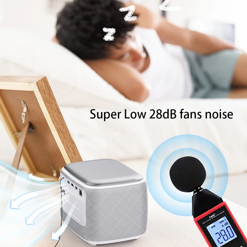 Portable Projector Smartldea V8 Battery 1080p 4K 3D Home Theater Smart Android Full HD Video Wireless Game LED DLP
