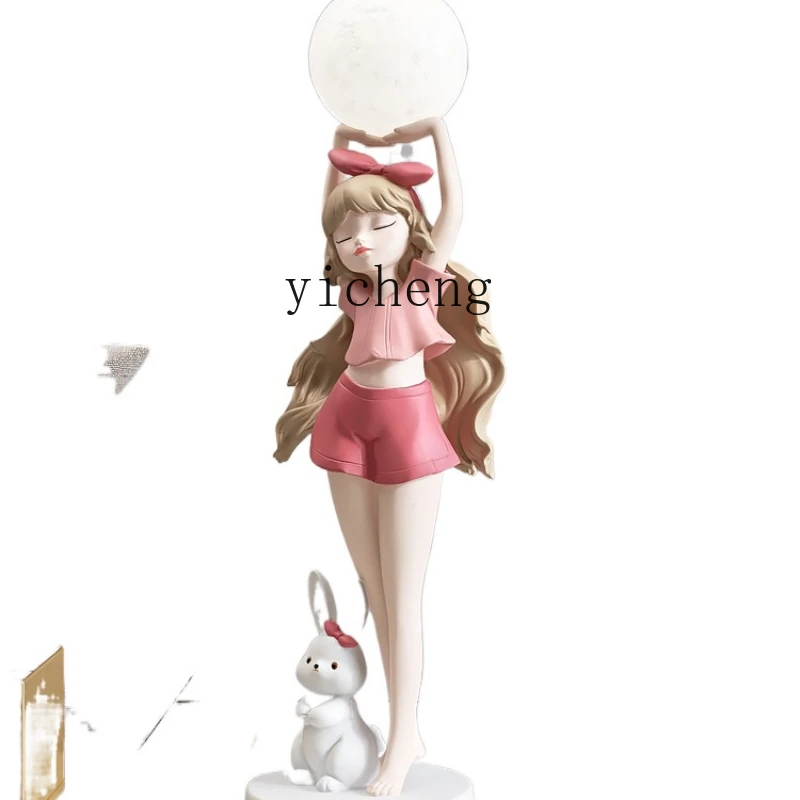 

XC Girl Living Room Floor Stand Decoration Home Ornament TV Cabinet next to Large Hallway Bedroom Light