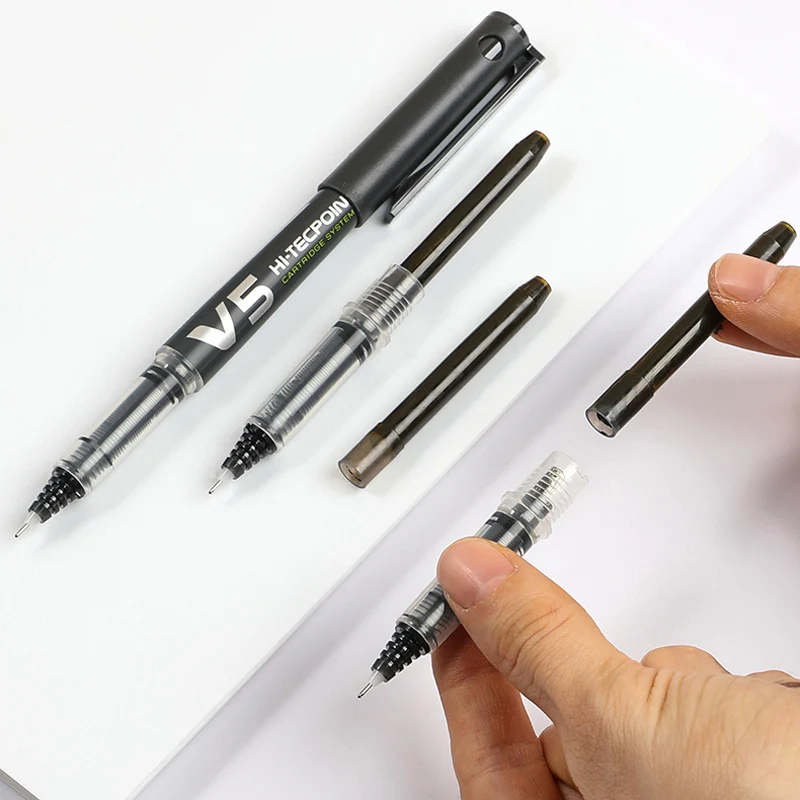 Pilot Hi-Tecpoint Refillable Blue Ink Rollerball Pens