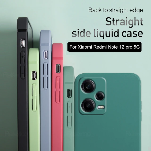 Luxury Cover for Xiaomi Redmi Note 12s 4G Ultra Soft Square Liquid Silicone Fundas  Redmi Note12s Note 12 s 4G Luxury Case - AliExpress