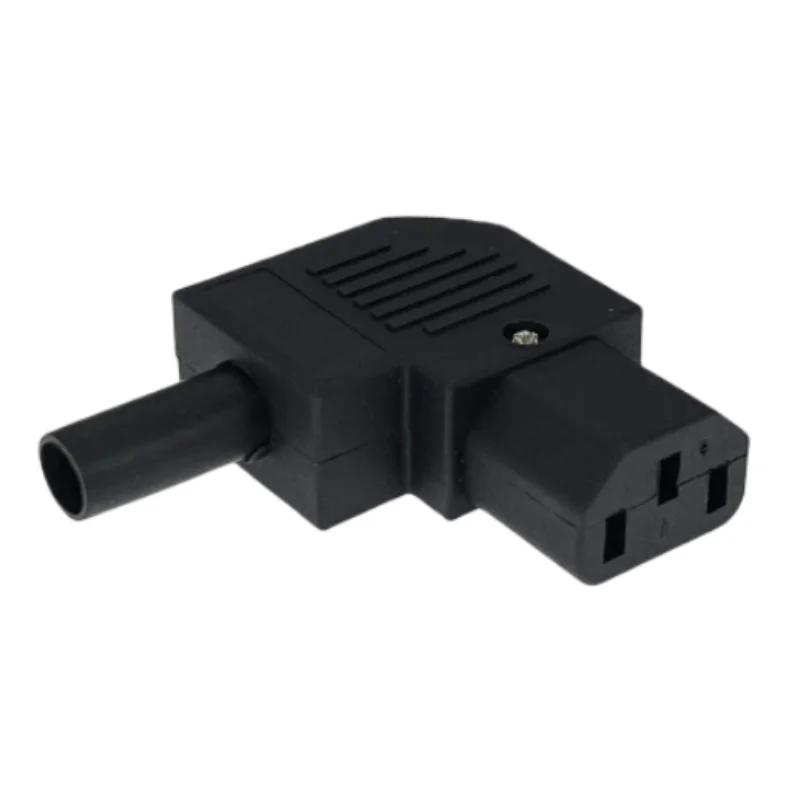Durable Black Elbow Power Cord with IEC Connector - 10A 250V