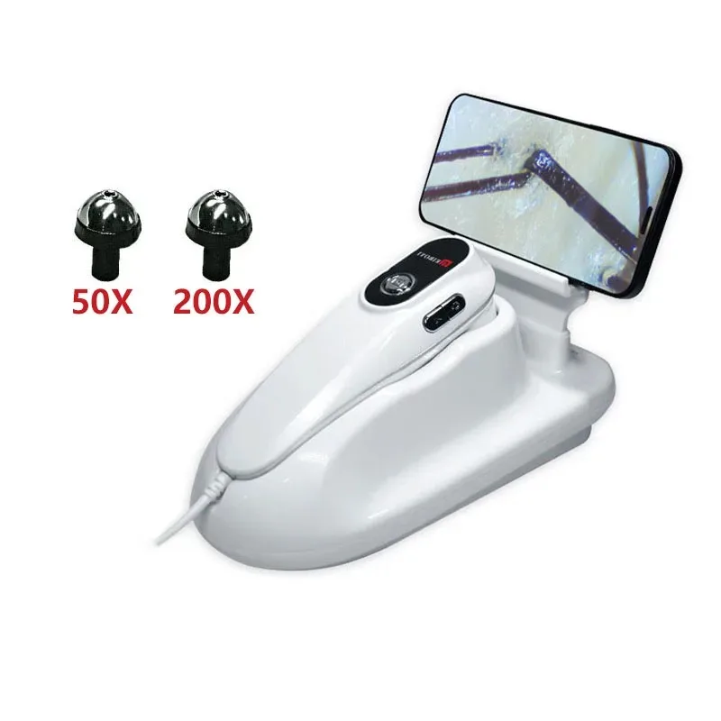 2025 Upgrade 50x/200x UV Skin Analyzer Usb Scalp Dermal Detector Microscope Skin Hair Follicle Pores Testing for Windows Android