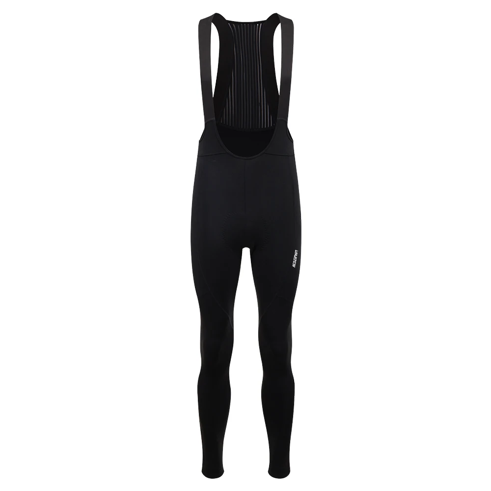 HISERWA Men Cycling Bib Pants Winter Thermal Mountain Bike Pants Fleece Cycling Long Trousers 5-15&deg;C MTB