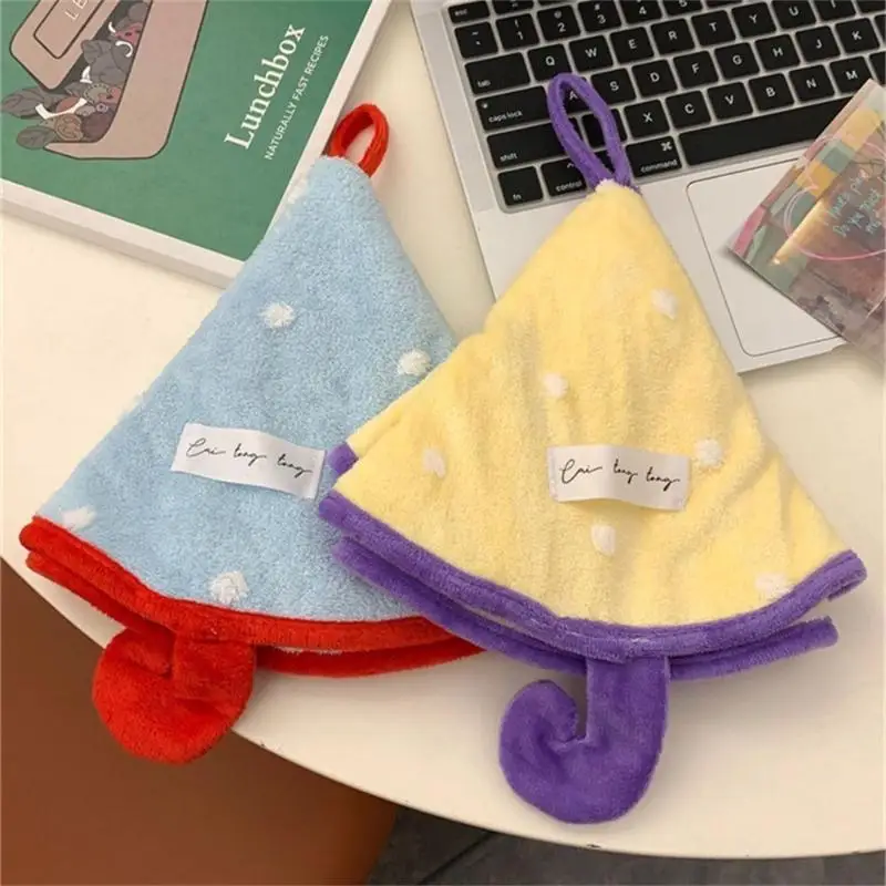 Mini Umbrella-shaped Hand Towel, Cute Absorbent And Quick-drying Bathroom Towel, Thickened Coral Fleece Kitchen Handkerchief
