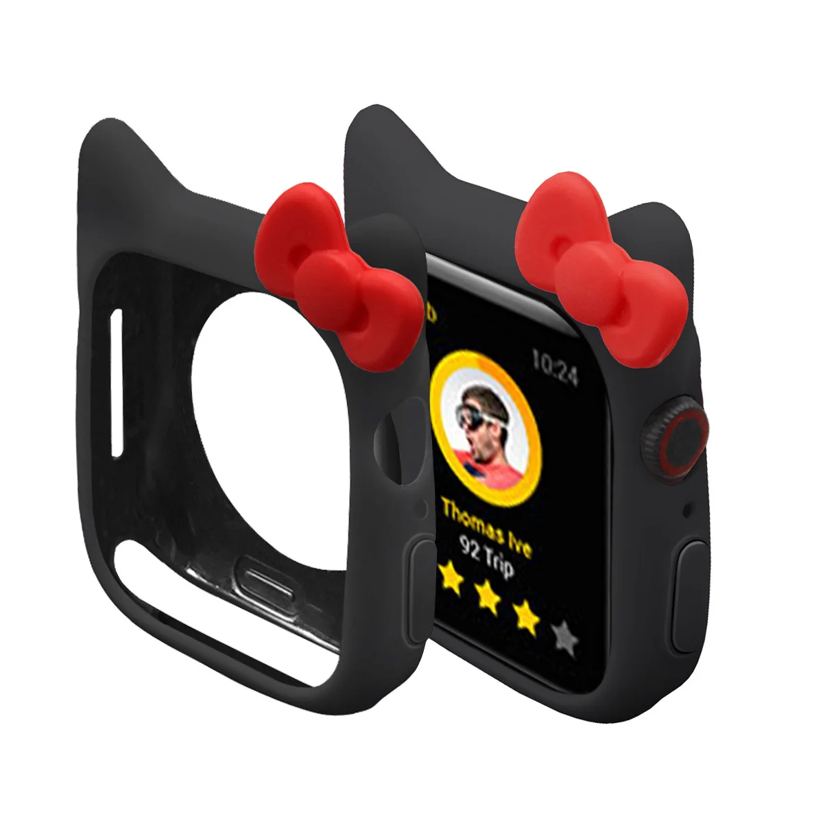 Stylish Cartoon Soft Silicone Protective Shell for Apple Watch - Bumper Cover