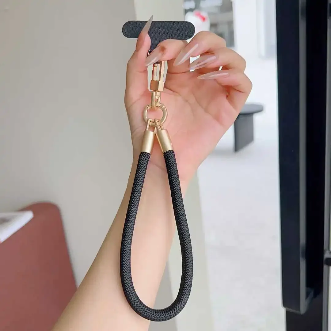 Universal Woven Phone Lanyard with Anti-Fall Wristband and Hanging Rope