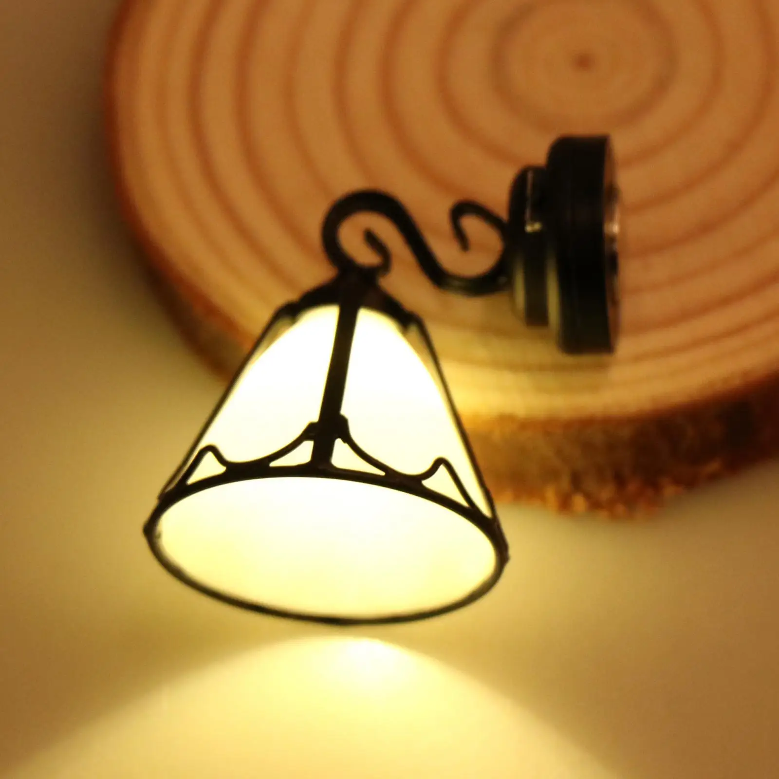

1/12 Dollhouse Miniature LED Wall Lamp Simulation Model Doll Accessories Decoration for Bedroom Dining Room Kitchen Home Garden