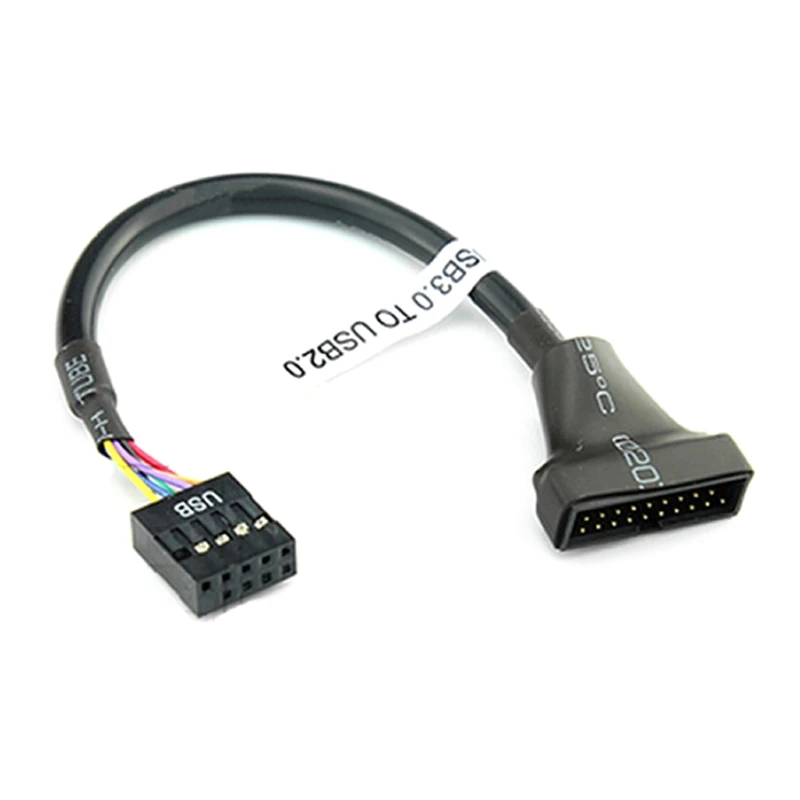 

USB 3.0 20 Pin Female to USB 2.0 9 Pin Male Motherboard Housing Adapter Cable 20 Pin USB 3.0 Female to 9 Pin USB2.0 Dropship