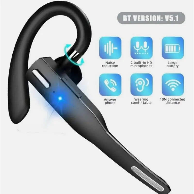 

Беспроводные наушники с микрофоном, гарнитура hands-free с шумоподавлением, деловые наушники, Спортивная гарнитура для смартфонов