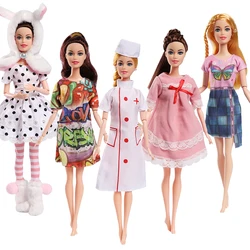 Fashion 11inch Doll Clothes for Barbie Bjd 30cm 1/6 Doodle Dress Nurse Outfit Animal Costume Dress Up Girls Toys Baby Accessory