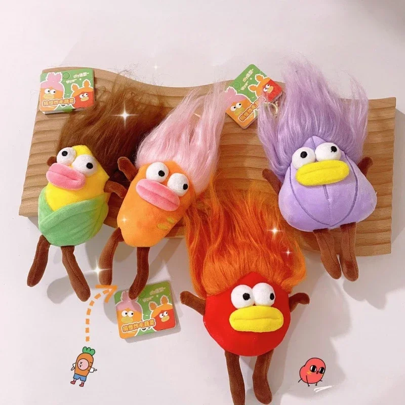 女の子のためのかわいいフライドポテトbudbyキーホルダー,韓国の