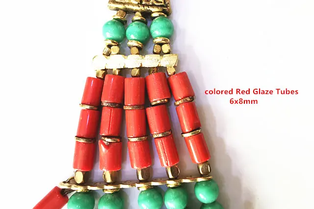 Colar frisado colorido para jóias indianas, Nepal,