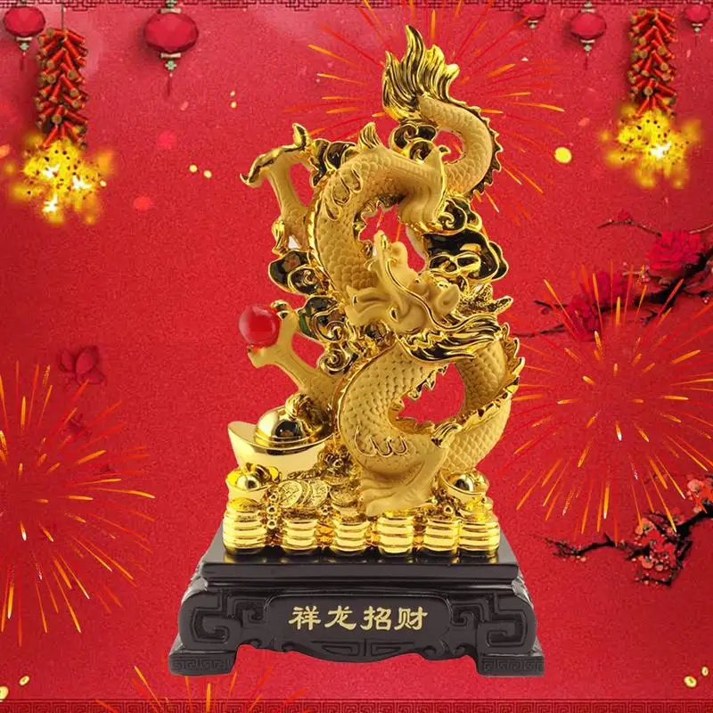 

Feng Shui Golden Statue 2024 Chinese New Year Dragon Symbol Of Fortune And Auspiciousness Dragon Year Golden Resin Collectible