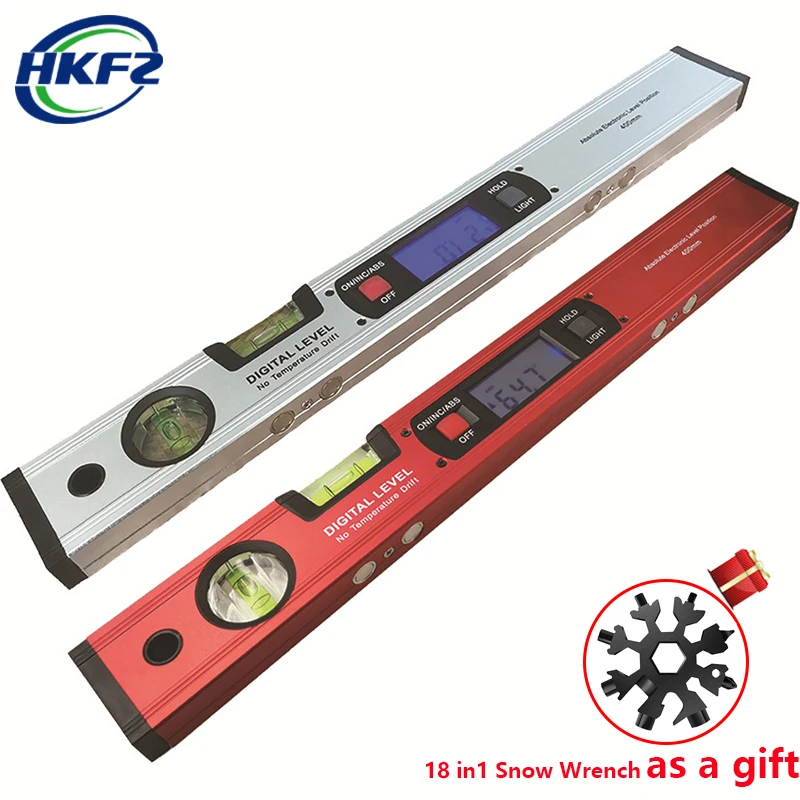 16-inch Digital Spirit Level & Protractor - Magnetic Torpedo Level With Backlight & Angle Gauge
