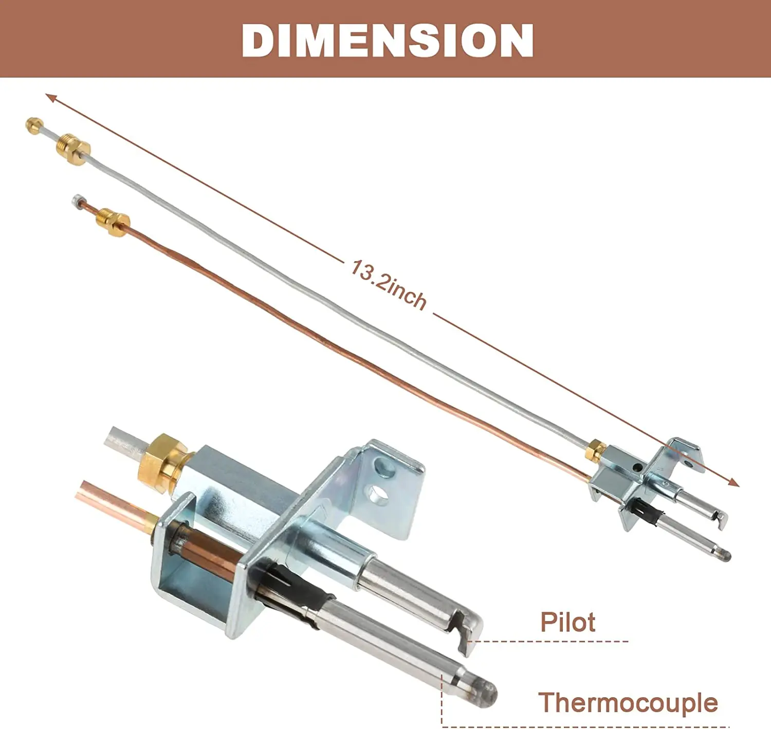 1set 91603 Jade Pilot Assembly with Tube Valve Thermocouple RV Replacement 96110 fit for Atwood Water Heater 961110 2004 jayco 3
