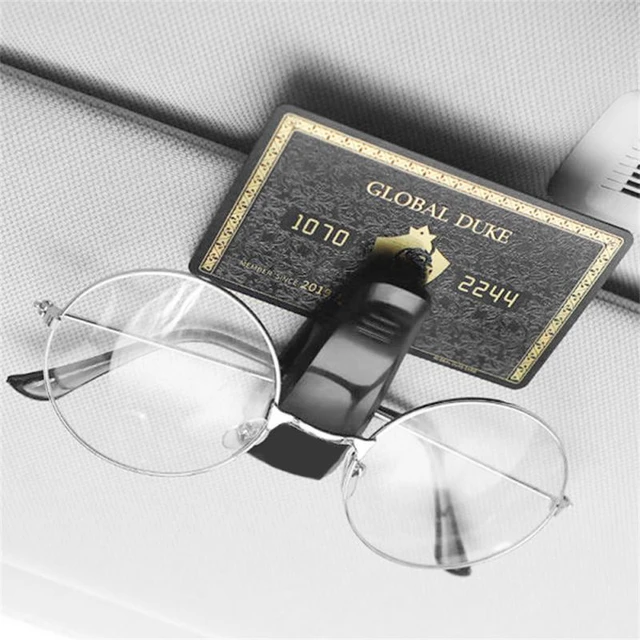 Auto Gläser Fall Universal 2 in 1 Auto Sonnenblende Sonnenbrille Halter  Karte Stehen Multicolor Brille Clip Auto Zubehör Innen - AliExpress