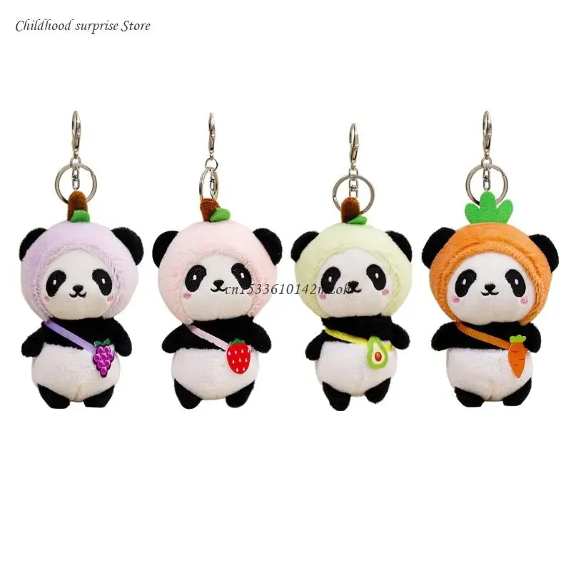 

Simulation Panda Mini Stuffed Animal Keychain for Toy Machine Gift Carnival Prizes for Kids Backpack Valentine Gift Dropship