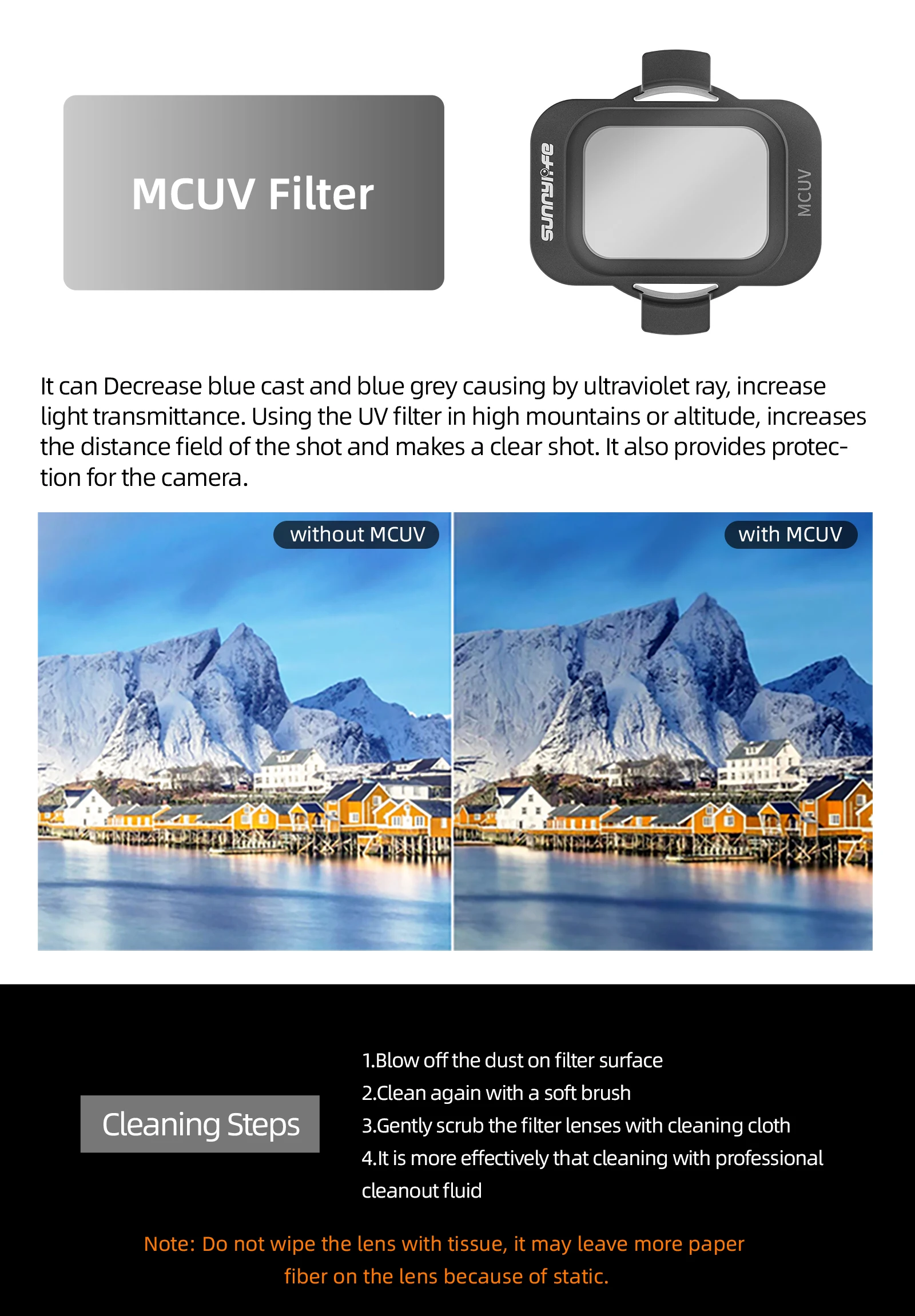 Sunnylife Filter-Set für DJI Avata 2-Filter MCUV HD optische Glaslinse ND8/16/32/64 Zubehör – Detail 13