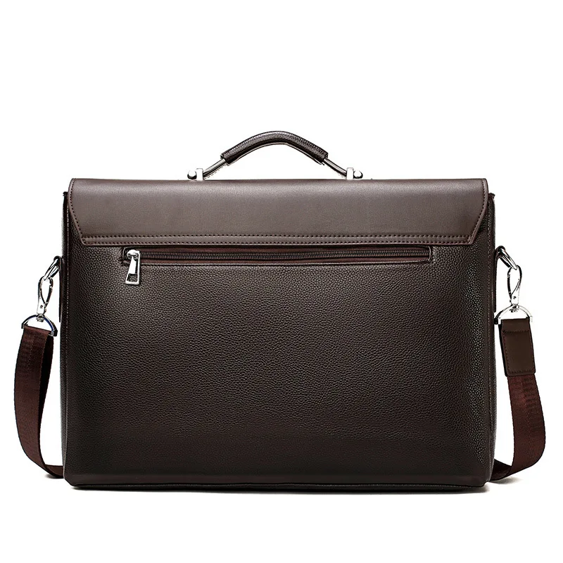 Business PU Leather Men's Briefcase Luxury Handbag Office Man Laptop Bag Large Capacity Male Shoulder Messenger Bag