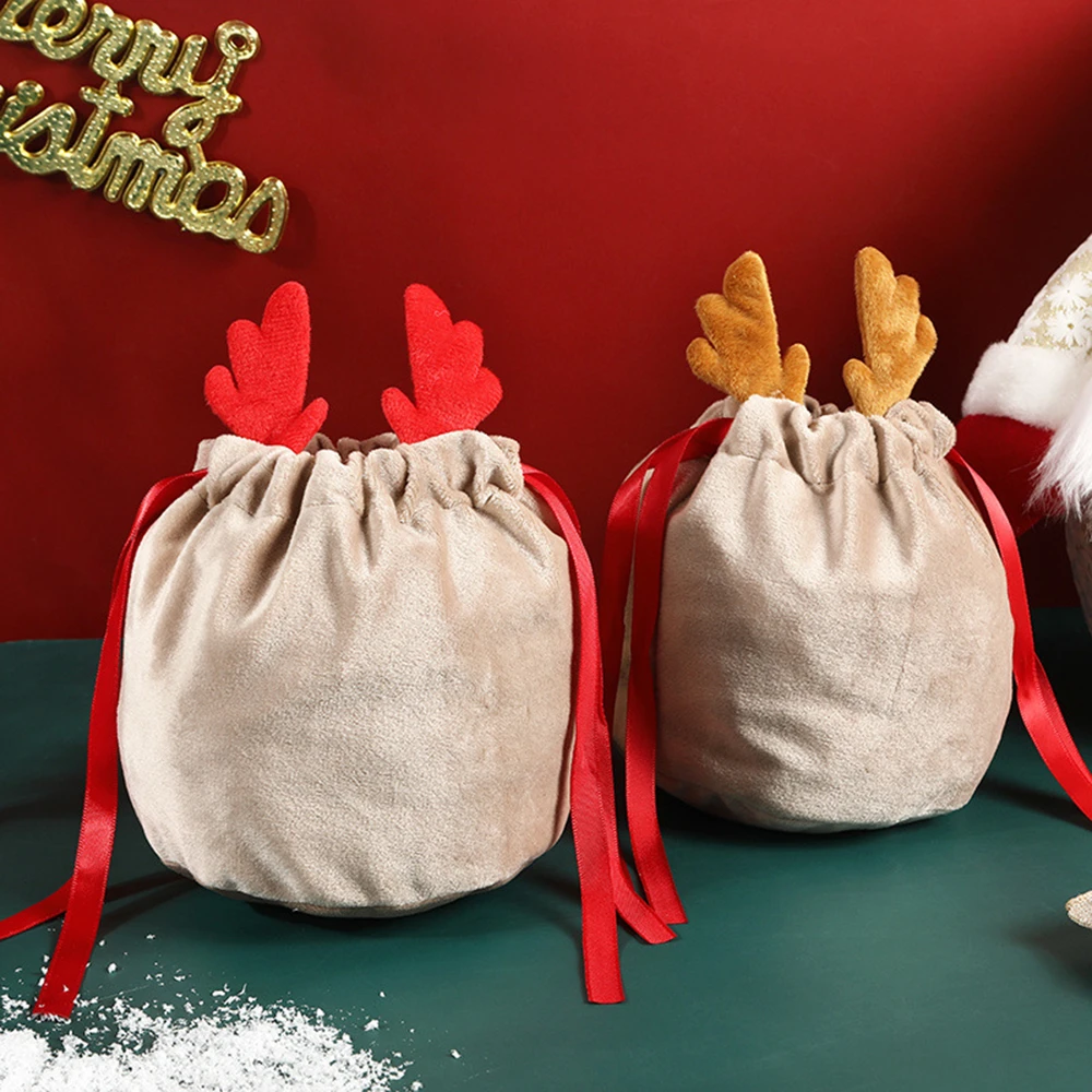 Bolsas de terciopelo para regalo, bolsa organizadora de joyería, decoración de Navidad| | - AliExpress