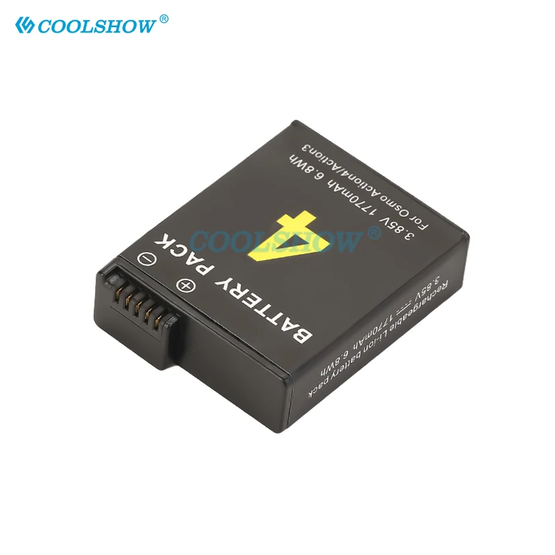 Pack de quatre batteries rechargeables pour GoPro Hero 12 11 10 9, alignées avec le chargeur double.