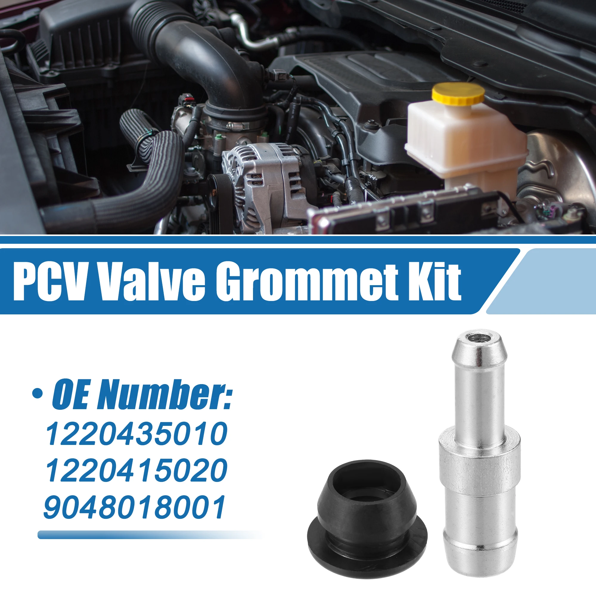X Autohaux PCV Valve Grommet Kit Exhaust Positive Crankcase Ventilation Fittings No.1220435010 for Toyota 4Runner Land Cruiser