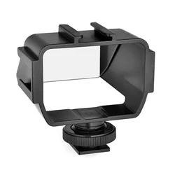 Andoer Camera Vlog Selfie Flip Mirror with Triple Cold Shoe Mounts (Black)