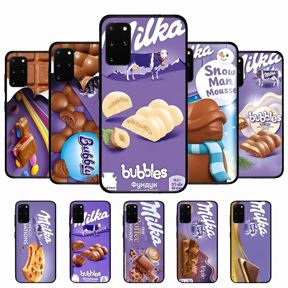 Custodia Per Telefono Con Scatola Milka Al Cioccolato Per Samsung S 9 10 20 21 22 23 30 23Plus Lite Ultra Fe S10Lite Fundas