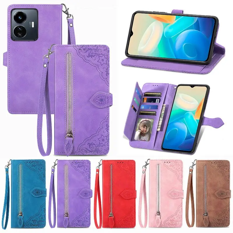 Zipper Wallet Multi Card Flip Cover For Tecno Camon 19pro 18i 16se Pova