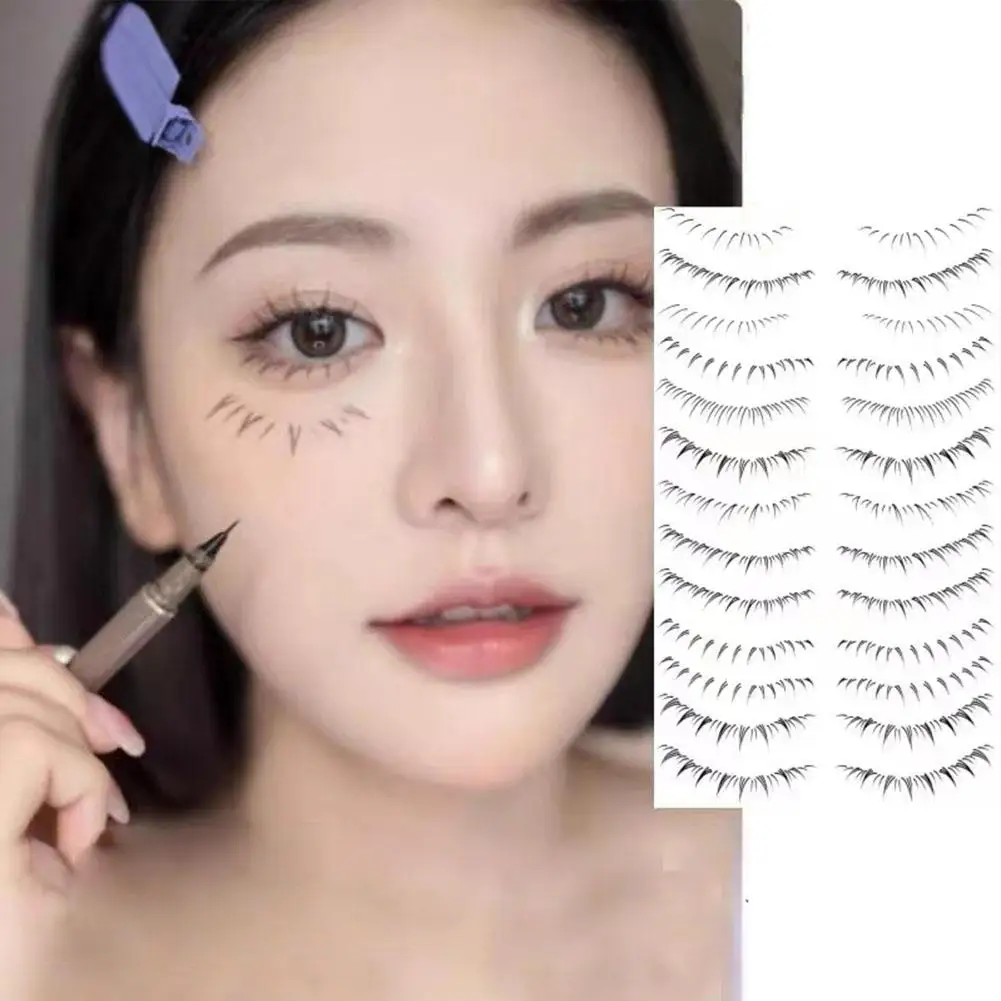 

Lower Eyelash Tattoo Patch Lazy Makeup Tool Enlarge Your Eyes Symmetrical Eyelash Disposable Sticker Beauty Tool 1pc wholesale