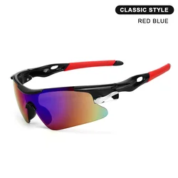 Premium Men's Sports Cycling Sunglasses with UV Protection (RED BLUE)