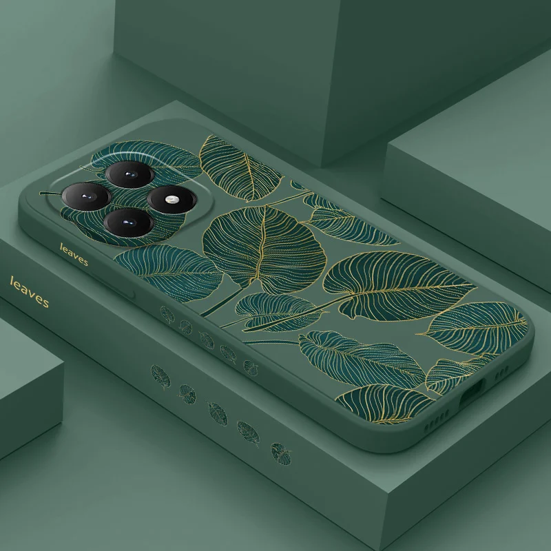 Green Leaf Silicone Phone Case Cover