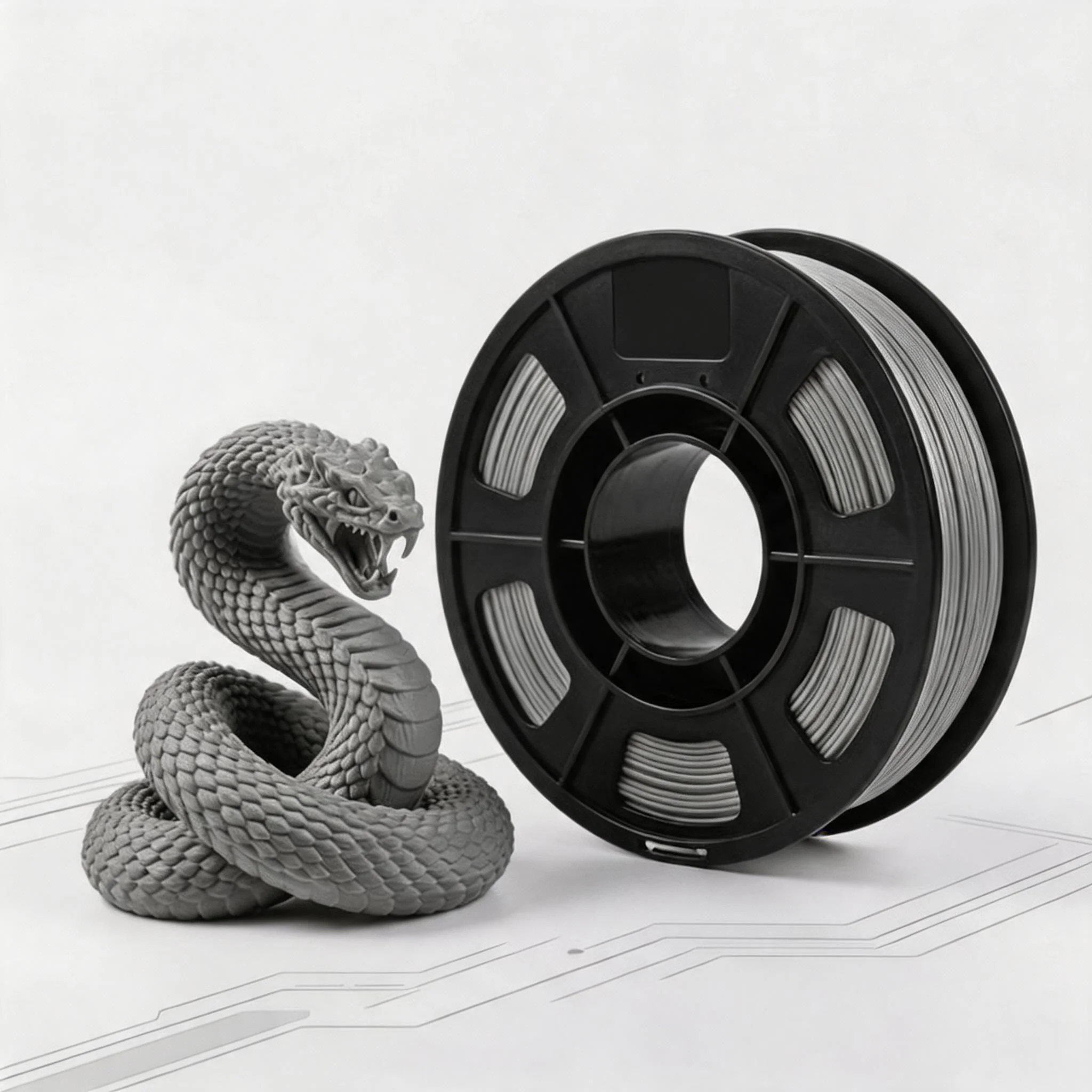 3D 프린터 PETG 필라멘트 1.75mm 250g, 고정밀, 강한 내구성, 와이어링..