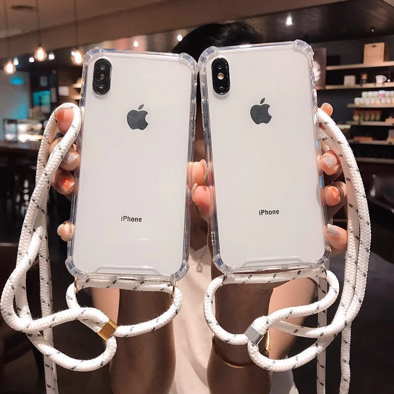 cheap iphone 11 cases Transparent Crossbody Case For iPhone 13 Pro Max 12 Pro Max 11 SE 2020 XS Max X XR 7 8 6 6S Plus 5 5S Adjustable Cord Lanyards cheap iphone 11 cases